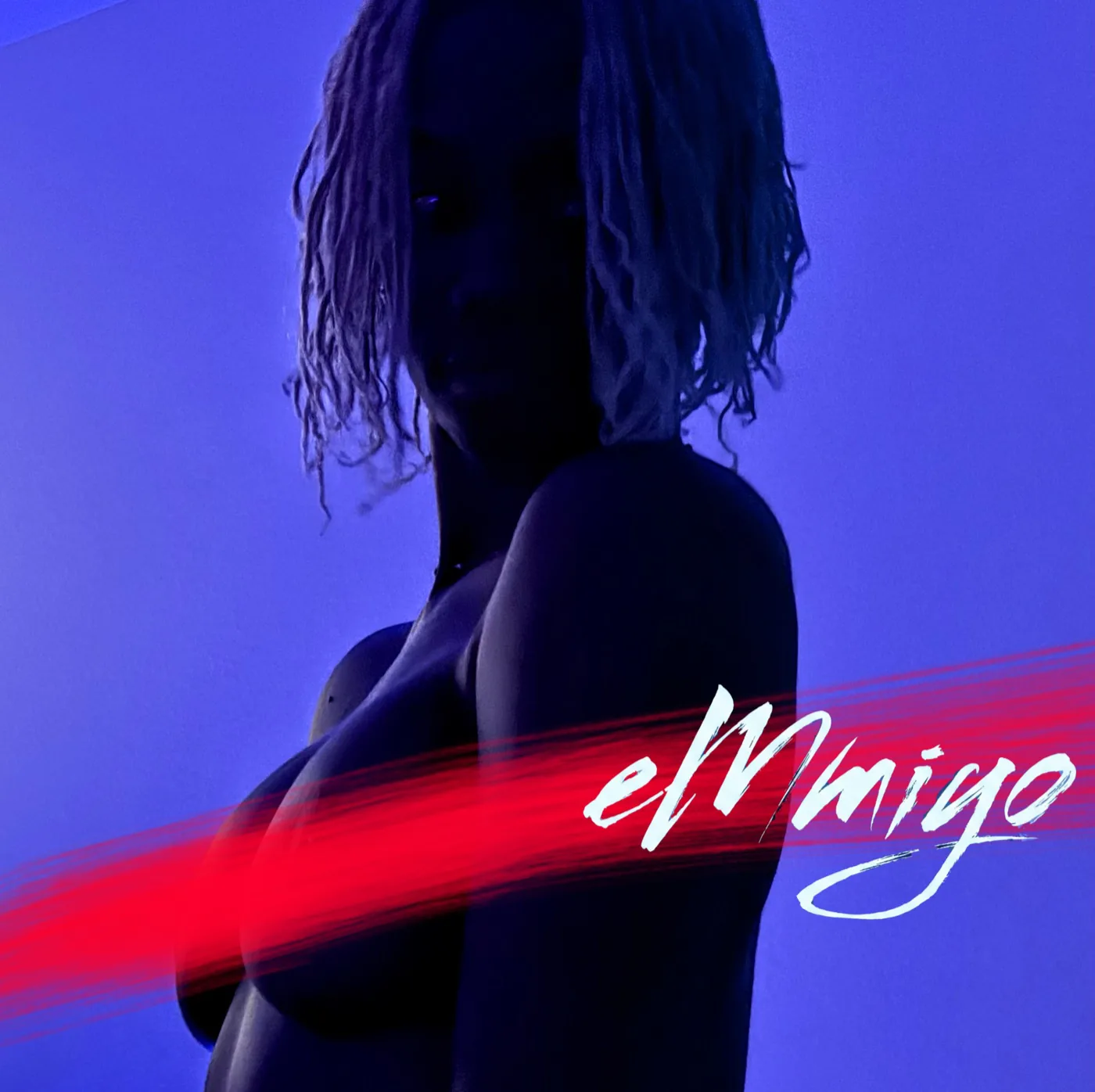 I Used To Write Poetry — eMmiyo EP cover art, ultraviolet silhouette with red streak. Alternative R&B, August 2026